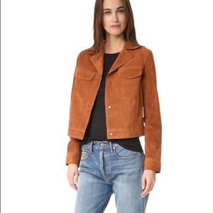Vince Calf Leather Moto Jacket